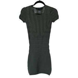 French Connection Women’s Dress Bodycon Short Sleeve Knit Stretch Green Size 2